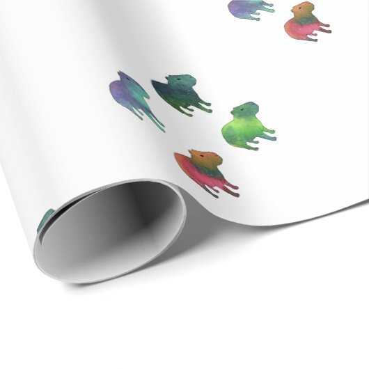 Papier Cadeau Capybaras de l'espace (Coin rond)