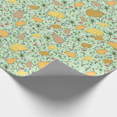 Papier Cadeau Capybaras en vert (Coin)