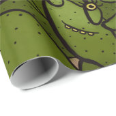 Papier Cadeau Caractère Cactus amusant Caractères succulents mig (Coin rond)