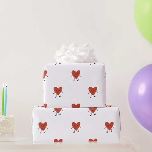 Papier Cadeau Caractère de cœurs (Cadeaux de fête)