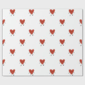 Papier Cadeau Caractère de cœurs (Plat)