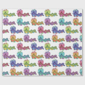 Papier Cadeau Caractères Colorés Caterpillar Fun Whimsical (Plat)