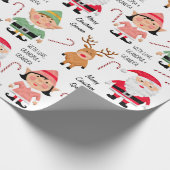 Papier Cadeau Caractères de Noël personnalisés (Coin)