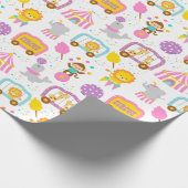Papier Cadeau Caractères mignons de carnaval de cirque de rose (Coin)
