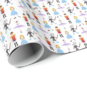 Papier Cadeau Caractères Nutcracker (Coin rond)