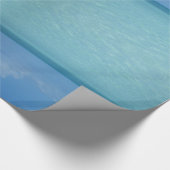 Papier Cadeau Caraïbes Horizon Tropical Turquoise Bleu (Coin)