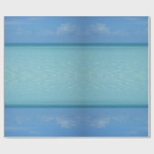 Papier Cadeau Caraïbes Horizon Tropical Turquoise Bleu (Plat)