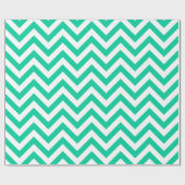Papier Cadeau Caraïbes Vert blanc XL Chevron ZigZag Motif (Plat)
