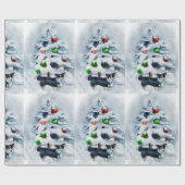 Papier Cadeau Cardigan Welsh Corgi Noël (Plat)