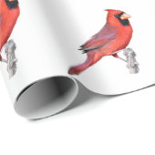 Papier Cadeau Cardinal (Coin rond)