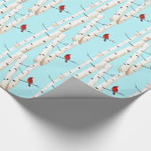 Papier Cadeau Cardinal avec des arbres de bouleau (Coin)
