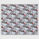 Papier Cadeau Cardinal de neige (Plat)