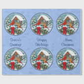 Papier Cadeau Cardinal Feast Blue (Plat)