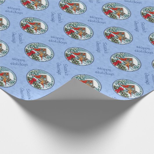 Papier Cadeau Cardinal Feast Blue (Coin)