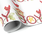 Papier Cadeau Cardinal Joy (Coin rond)
