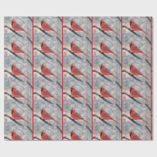 Papier Cadeau Cardinal Pose (Plat)