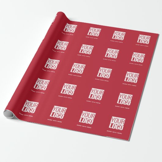 Papier Cadeau cardinal   red - custom logo  (Déroulé)