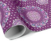 Papier Cadeau Cardinal Red Rosace (Coin rond)