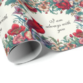 Papier Cadeau Cardinal Rouge Cadeaux Sympathy Keepsaké Memorial (Coin rond)