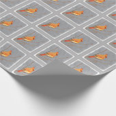 Papier Cadeau Cardinal sur une branche - Peinture originale d'oi (Coin)