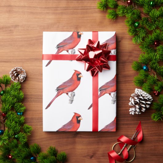 Papier Cadeau Cardinaux (Cadeau de vacances)