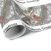 Papier Cadeau Cardinaux (Coin rond)