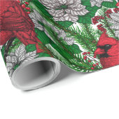 Papier Cadeau Cardinaux 2 (Coin rond)