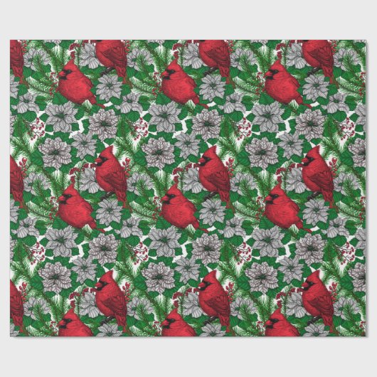 Papier Cadeau Cardinaux 2 (Plat)
