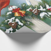 Papier Cadeau Cardinaux de Noël & Garland (Coin)