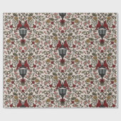 Papier Cadeau Cardinaux et lumière aux chandelles (Plat)