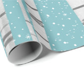 Papier Cadeau Cardinaux rouges sur bouleau blanc (Coin rond)