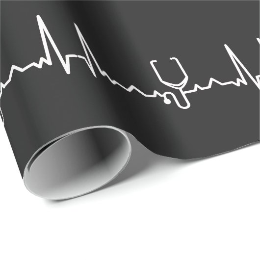 Papier Cadeau Cardiologue (Coin rond)