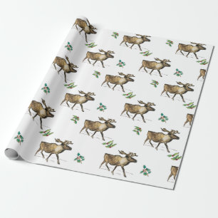 Papier Cadeau Caribou 001 Papier d'enveloppement de Molly Magdal