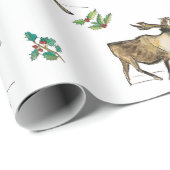 Papier Cadeau Caribou 001 Papier d'enveloppement de Molly Magdal (Coin rond)