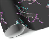 Papier Cadeau Caribou électrique (Coin rond)