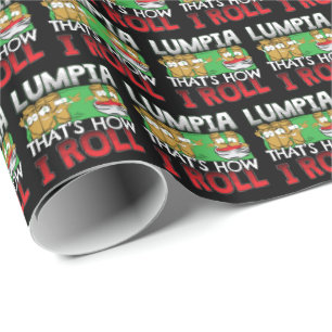 Papier Cadeau Caricature alimentaire philippine Lumpia