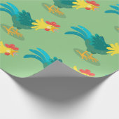 Papier Cadeau Caricature amusante du coq à rames (Coin)