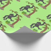 Papier Cadeau Caricature de bébé gorille joyeux (Coin)