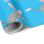 Papier Cadeau Caricature de bilby australien très heureuse (Coin rond)