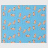 Papier Cadeau Caricature de cacahuètes joyeux sautillant (Plat)