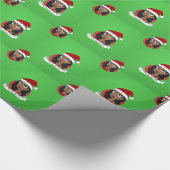 Papier Cadeau Caricature de fille de Noël personnalisée (Coin)