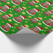 Papier Cadeau Caricature de Noël de l'homme qui rit (Coin)