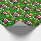 Papier Cadeau Caricature de Noël pour la jeune femme (Coin)