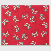 Papier Cadeau Caricature de Noël pour les Murs de Noël (Plat)