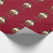 Papier Cadeau Caricature de pudding de Noël (Coin)