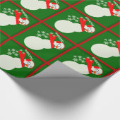 Papier Cadeau Caricature de Snowman au poing (Coin)