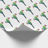 Papier Cadeau Caricature de turaco à crête rouge (Coin)