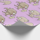 Papier Cadeau Caricature d'écureuils marrants (Coin)