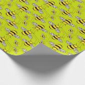 Papier Cadeau Caricature des abeilles sur Beehive mignonne (Coin)