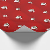 Papier Cadeau Caricature du Père Noël noir (Coin)